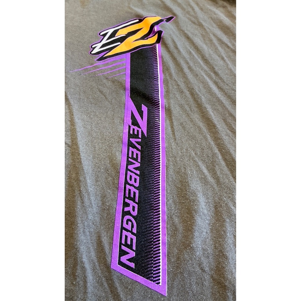 Gildan Elijah Zevenbergen Racing T-Shirt Dirt Track Graphic Grey 3XL Racing Tee - Picture 2 of 12